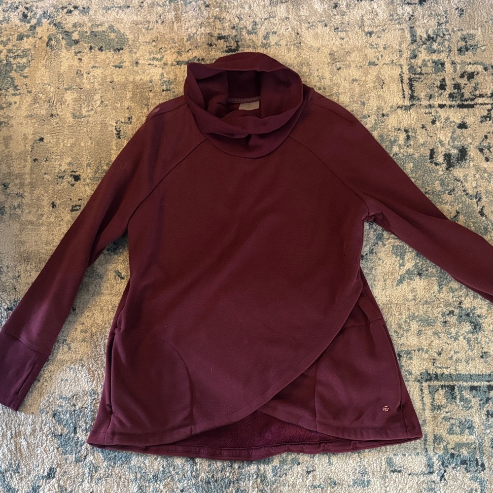 Fleeced Lined Cowl Neck Sweater